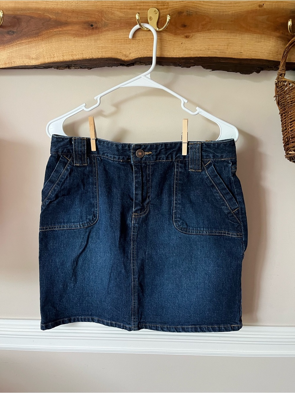 90s Y2K Route 66 Blue Jean Mini Skirt Denim 8